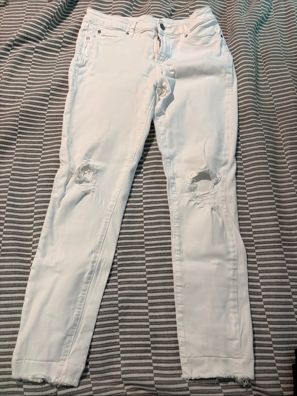Articles Of Society White Distressed Skinny Jeans